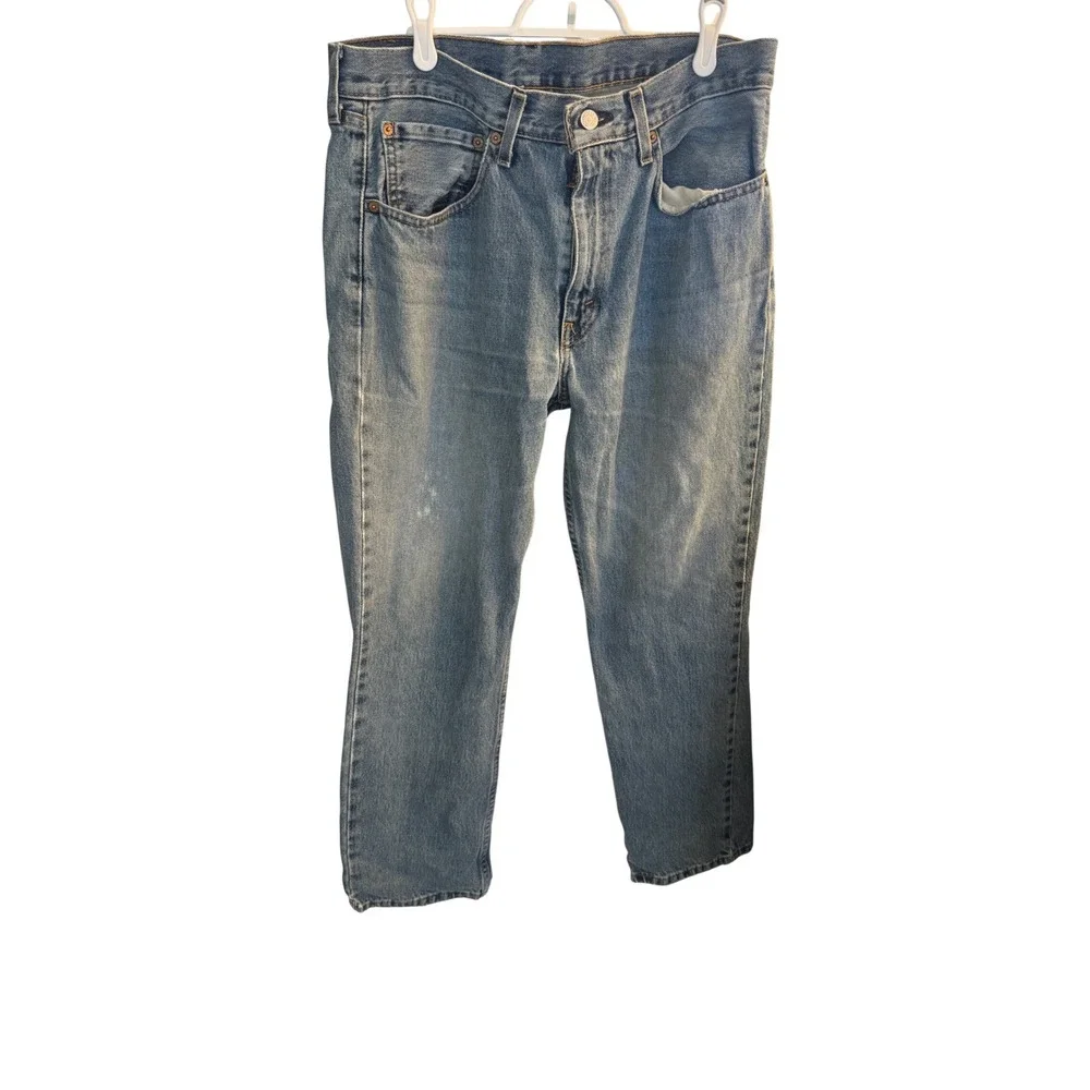 Levi's Jeans Mens 34x28 Blue 516 Straight Leg‎ Medium Wash Denim 100% Cotton